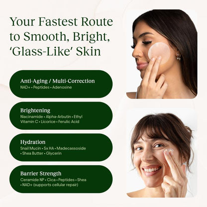 Toner Pads & NAD+ Anti-Aging Moisturizing Cream