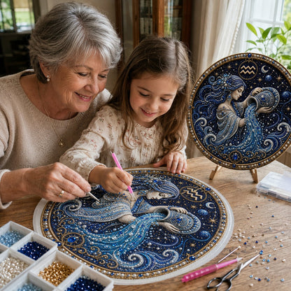 Zodiac pearl art DIY kit — shared crafting example