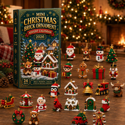 Mini Christmas brick ornaments for tree decorating