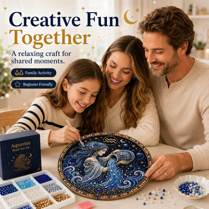 Zodiac pearl art DIY kit — family craft activity