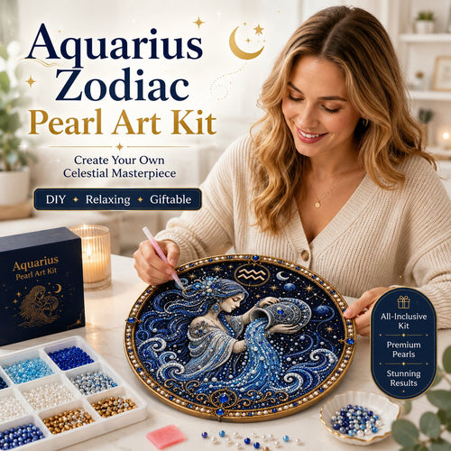 Zodiac pearl art DIY kit — crafting example