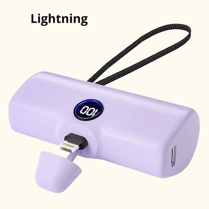 Mini 5000mAh Fast Charging Power Bank with LED Digital Display