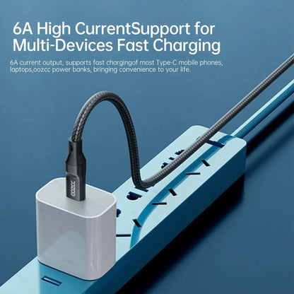 120W 5A USB-A to USB-C Fast Charging Cable with LCD Display
