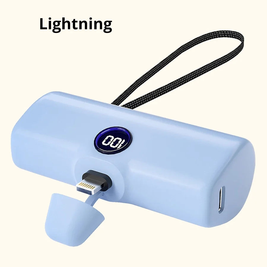 Mini 5000mAh Fast Charging Power Bank with LED Digital Display