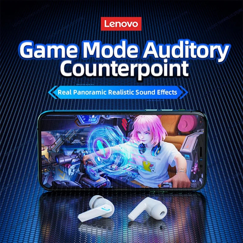 Lenovo GM2 Pro Wireless Gaming Earbuds – Low Latency & Dual Mode