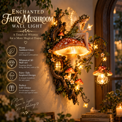 Enchanted Mushroom Fairy Wall Light product view