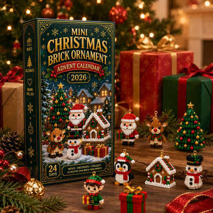Christmas mini builds arranged for a holiday display