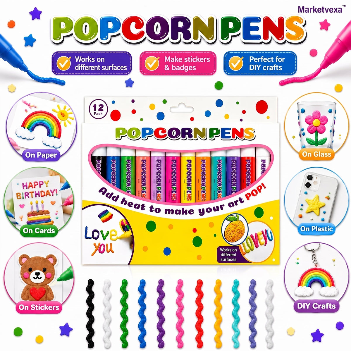 3D relief art pen set - image 5