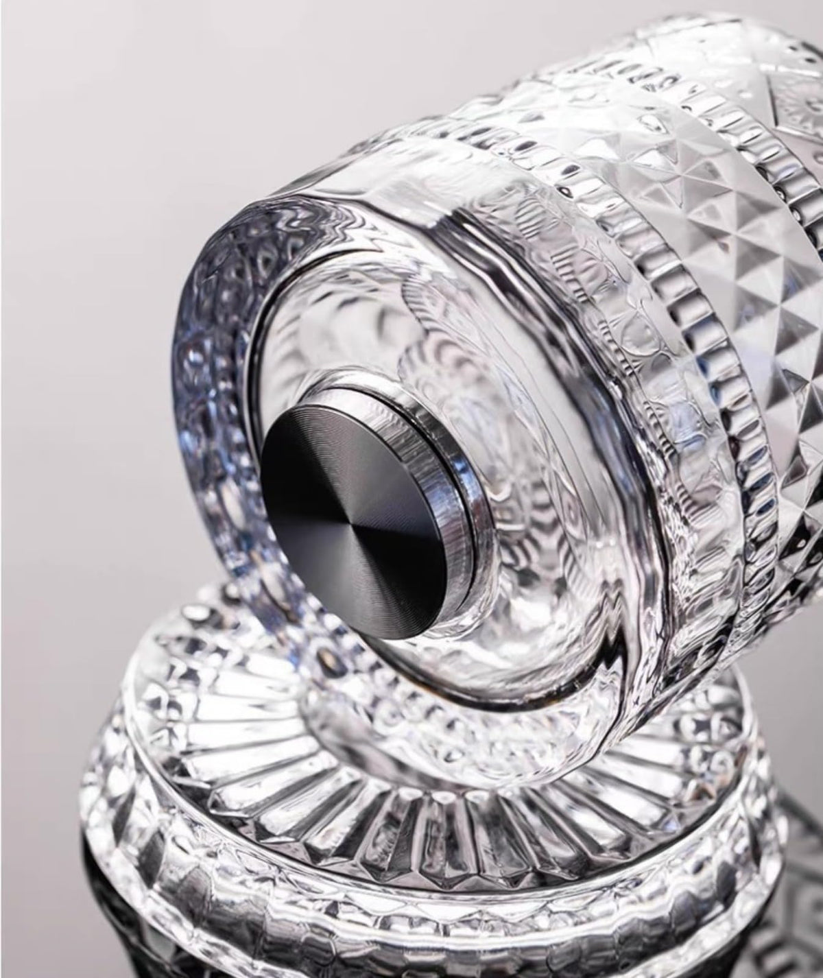 Rotating Crystal Whiskey Tumbler Glass